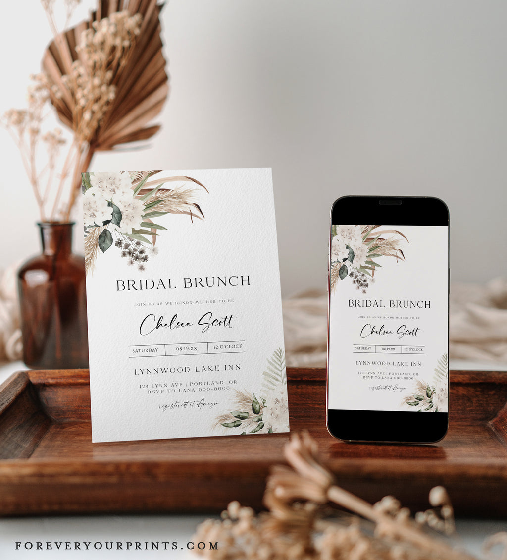 Bridal Luncheon Invitation - Boho