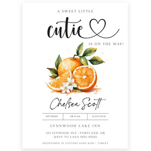 Little Cutie Baby Shower Invite