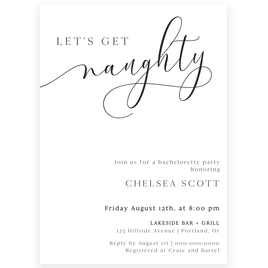 Bachelorette Party Invitation | www.foreveryourprints.com