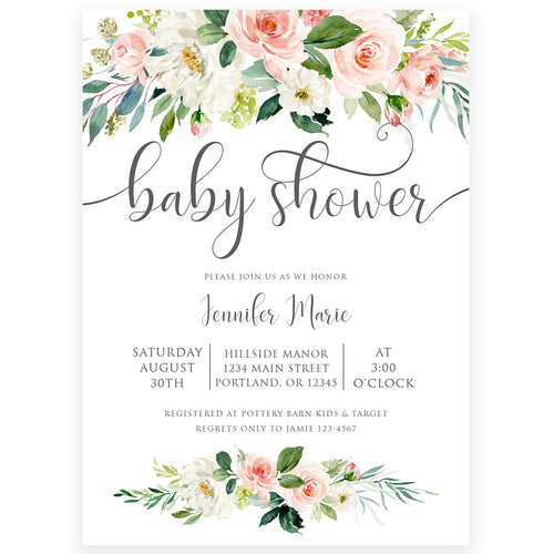 Baby Girl Invitations – Forever Your Prints