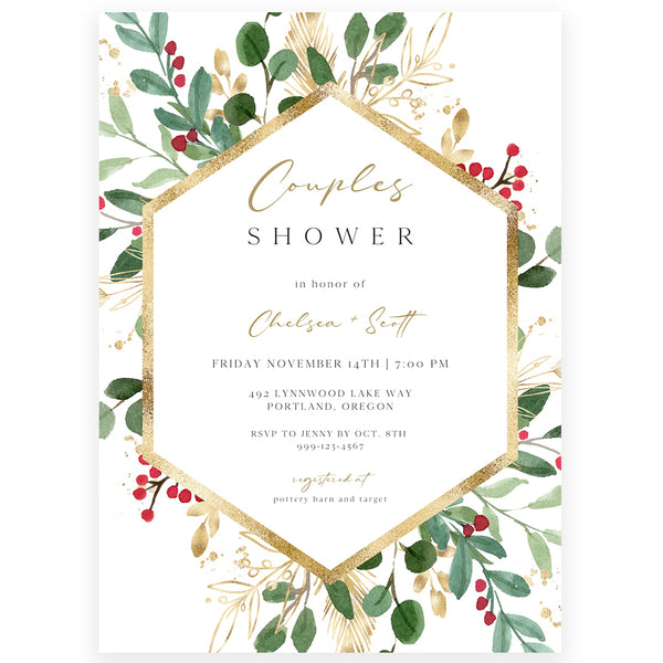 Winter Couples Shower Invitation | Forever Your Prints