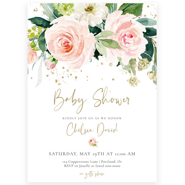 Baby Girl Shower Invitation | Forever Your Prints