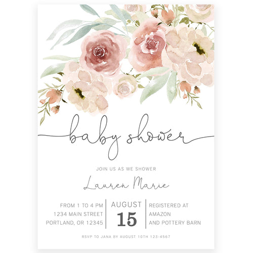 Baby Girl Invitations – Forever Your Prints